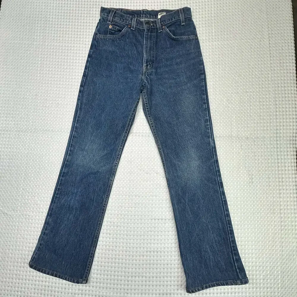 Vintage Levi's 517 Orange Tab Bootcut Denim Jeans Made in USA W32 L29